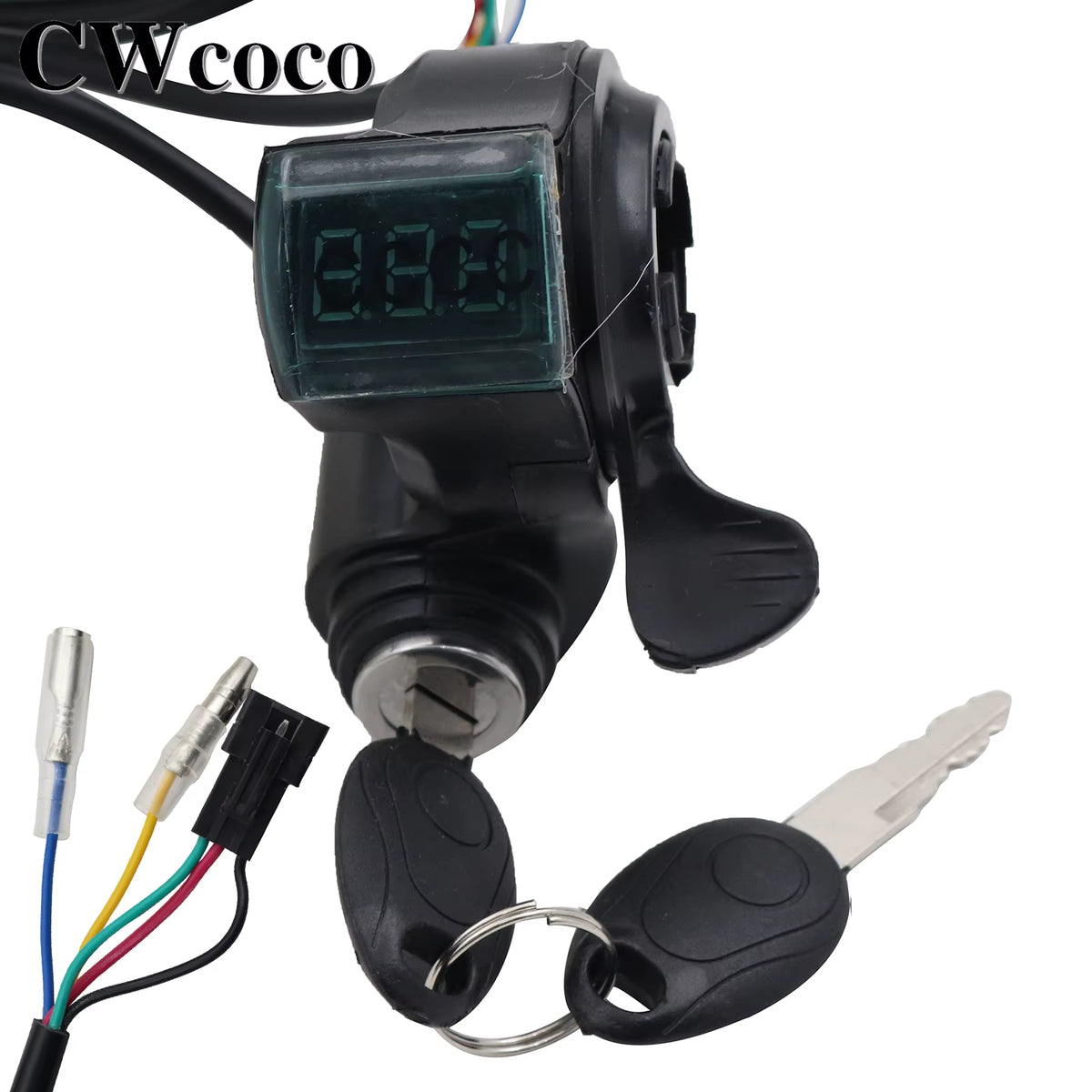 E-Bike Thumb Throttle Lcd Display Speed Regulator Handlebar Grips for Switch Electric Bike Scooter Tricycle Motorbike Refitting