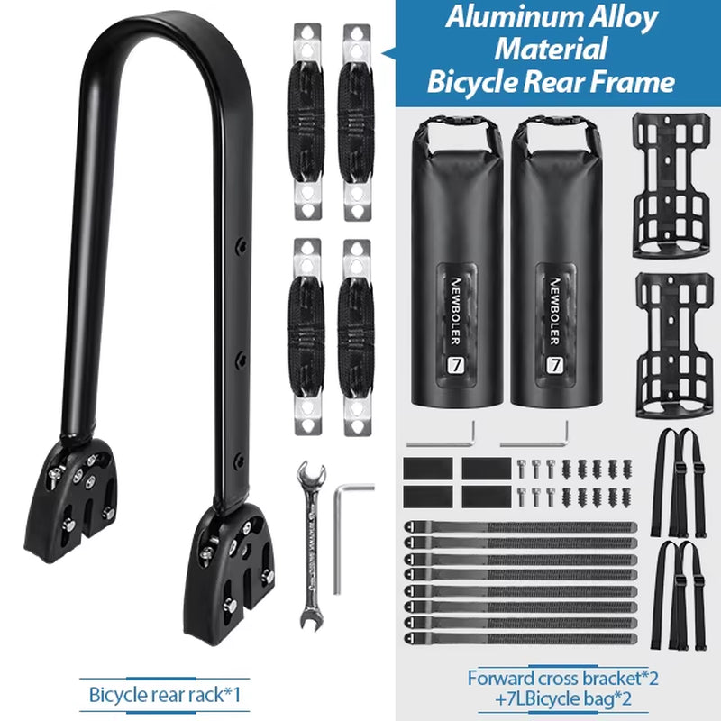 Waterproof Bicycle Front Fork Bag Portable Bike Bag Bikepacking Luggage Bag Bicycle Rear Shelf Bicycle Luggage Carrier
