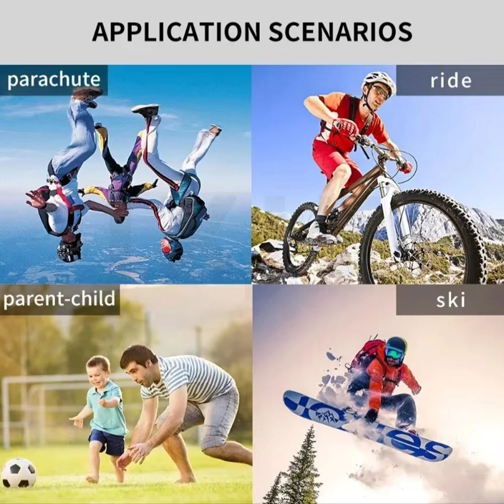4K FHD 1080P Outdoor Sports Camera in Helmet Motorcycle Bike Sport Mini Filming Bicycle Action Body Cam and Video Recording