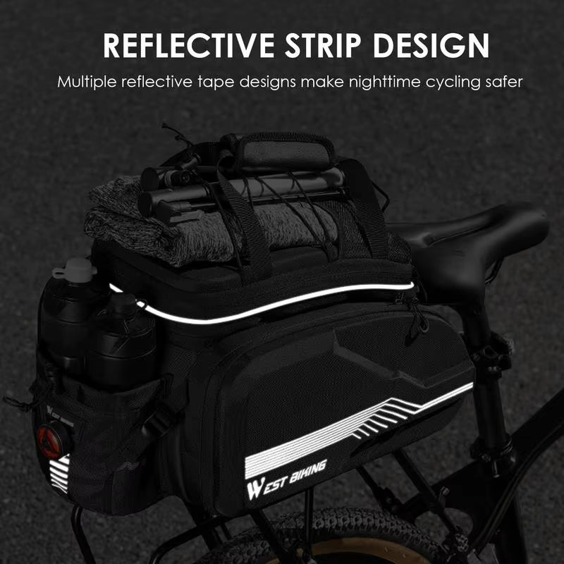 Bicycle Panniers Bikes Bags for Adult Bicycle Hard Shell Bicycle Saddle Bag Ebike Accessories Luggage Trunk Panniers Reflective