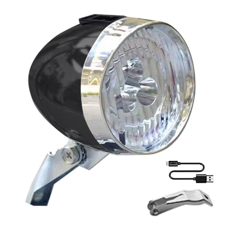 Bikes Front Light 3 Led Bulbs Front Lighting Riding Equipment Rechargeable Bikes Lights for Riding at Night Retro Classic Bikes