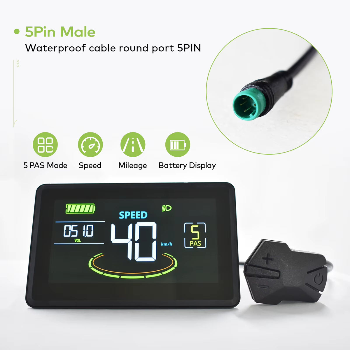 H6C Bicycle Computer Large Screen Led Cycling Computer Odometer Accurate Waterproof Bicycle Speedometer E Bike Accessories