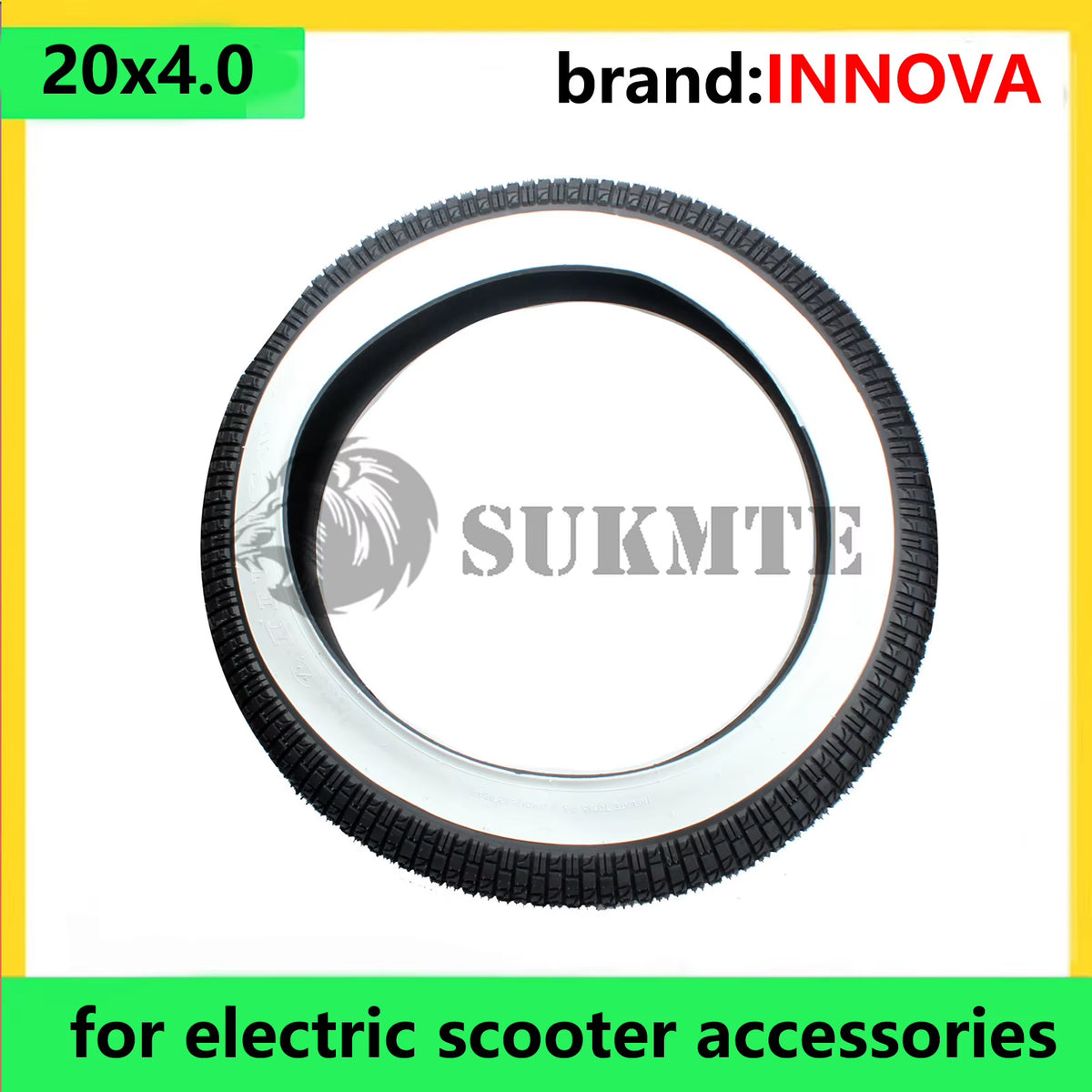 20 Inch Snow Bike Tire 20X4.0 ATV Tyre Beach Bike Tire City Fat Electric Bike Bicycle Tires Inner Tube 100-406 Fat Tire Ebike