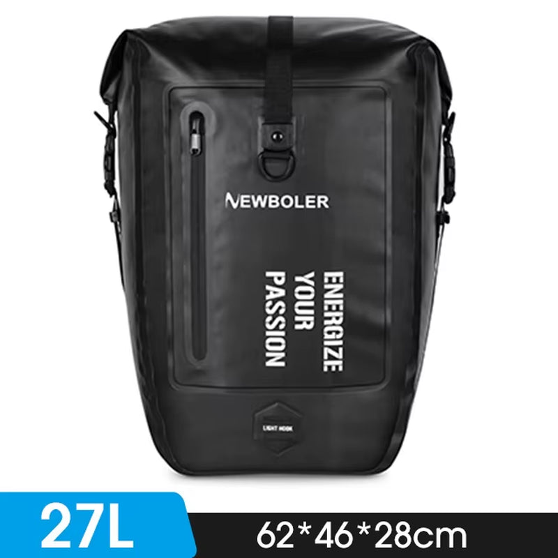 100%Waterproofbike Bag 20L Travel Cycling Bag Basket Bicycle Rear Rack Tail Seat Trunk Bag Bicycle Bag Panniers