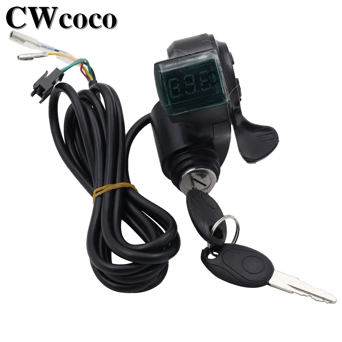 E-Bike Thumb Throttle Lcd Display Speed Regulator Handlebar Grips for Switch Electric Bike Scooter Tricycle Motorbike Refitting