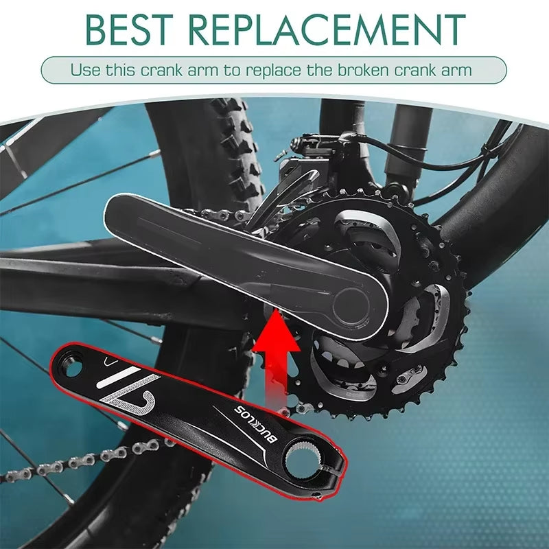 Bike 152/170/175MM Crank Arms Aluminum Alloy Bicycle Crank Durable High Strength Repair Crank for Spinning Electric Bike