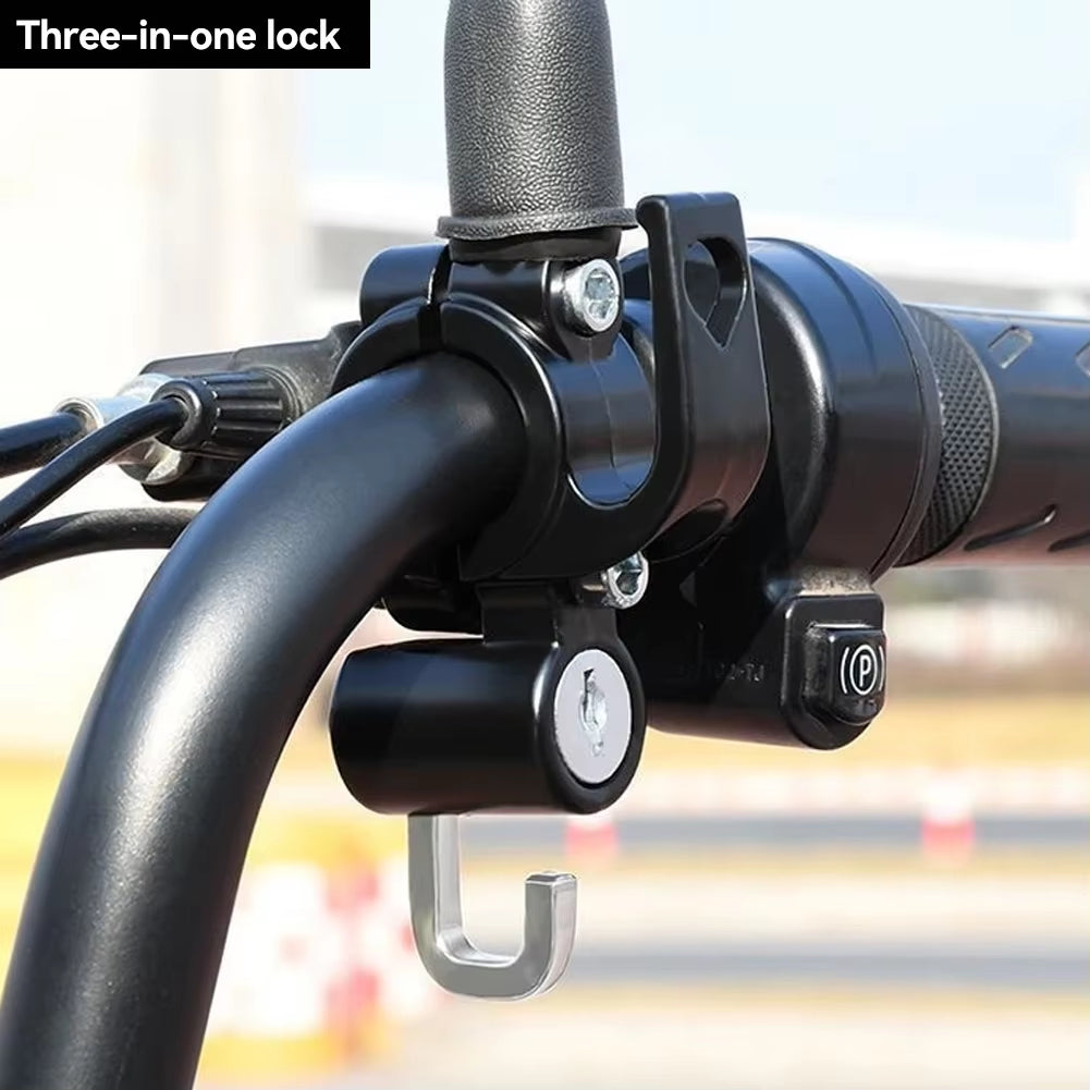 Anti-Theft Lock Electric Bottle Car Safety Helmet Motorcycle Cap Fixed Hook Lock Adjustable Aluminum Alloy Headgear
