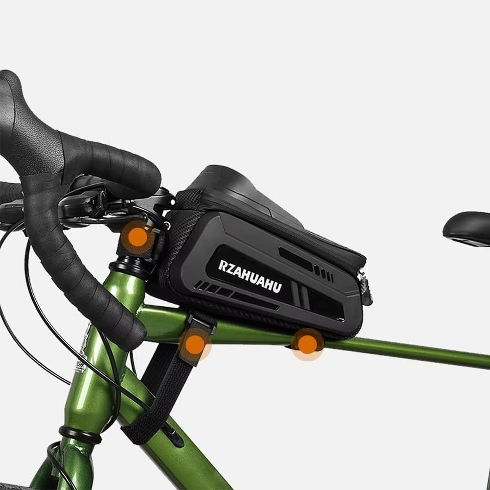 Bike Phone Mount Bag Bike Front Frame Handlebar Bag Waterproof Bike Phone Holder Case Bicycle Accessories Pouch Sensitive Touch