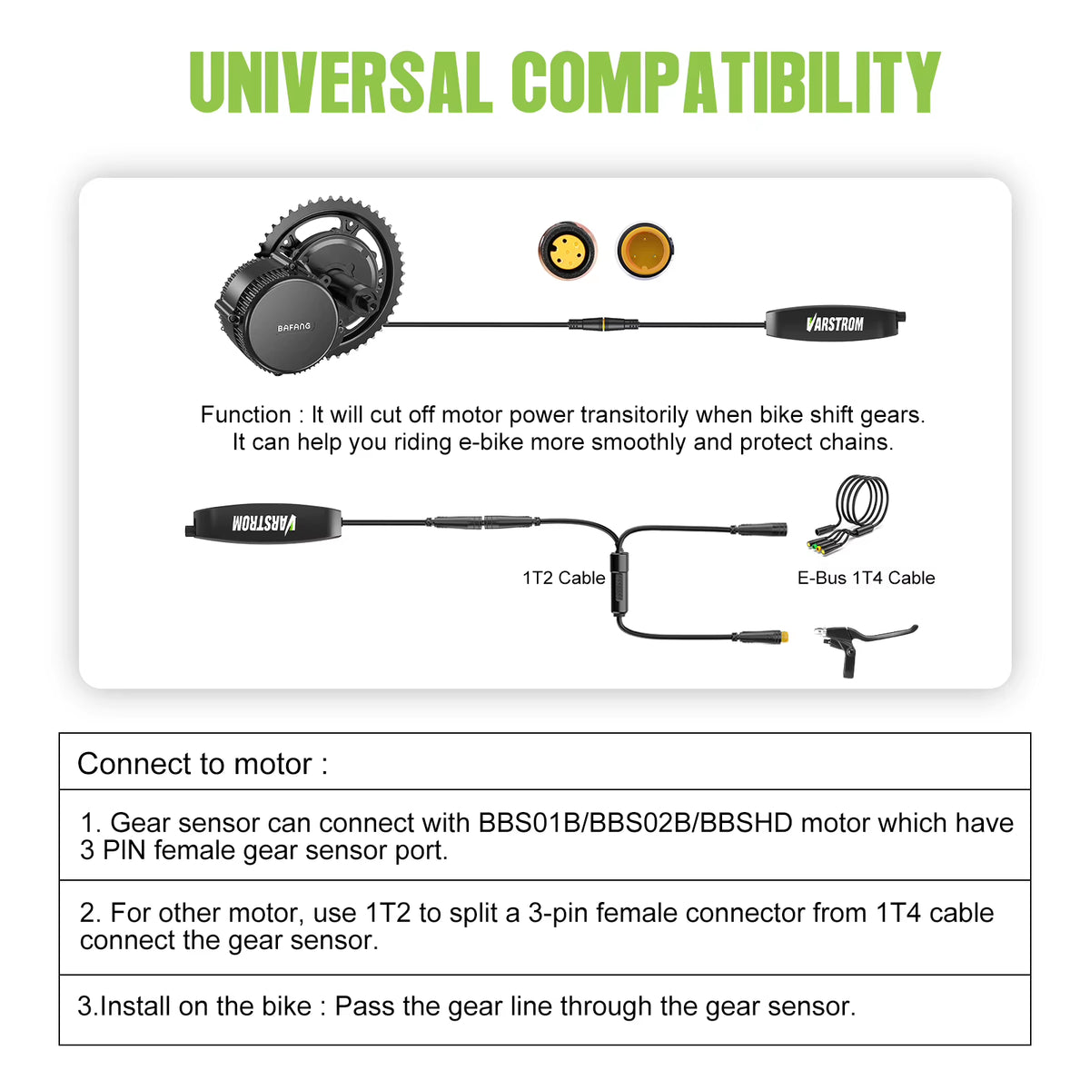 Gear Shift Sensor Metal Shell E-Bike Parts for Bafang Mid Drive Motor BBS01 BBS02 BBSHD Electric Bicycle Conversion Accessories