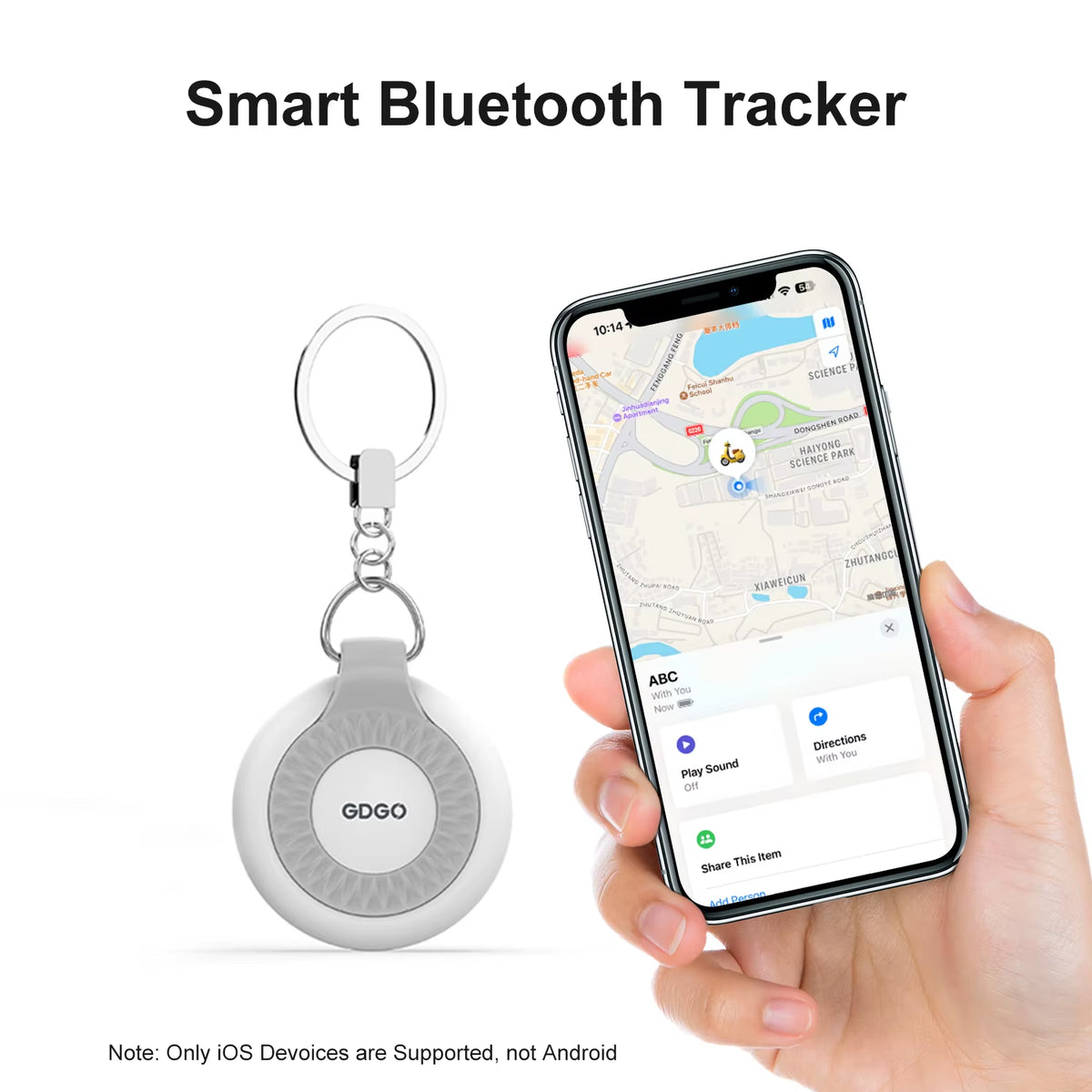 Bluetooth Tracker for Apple Devices anti Lost Key Finder for Keys, Bags, Bikes (Mfi Certified) Airtag Apple Find My
