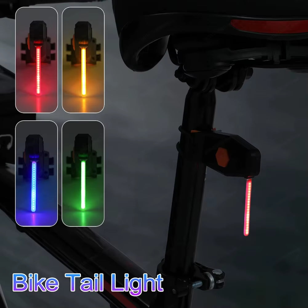 Bike Tail Light LED Rear Lamp Warning Light Waterproof Bicycle Lights USB Rechargeable Cycling MTB Road Bike Rear Flashlight