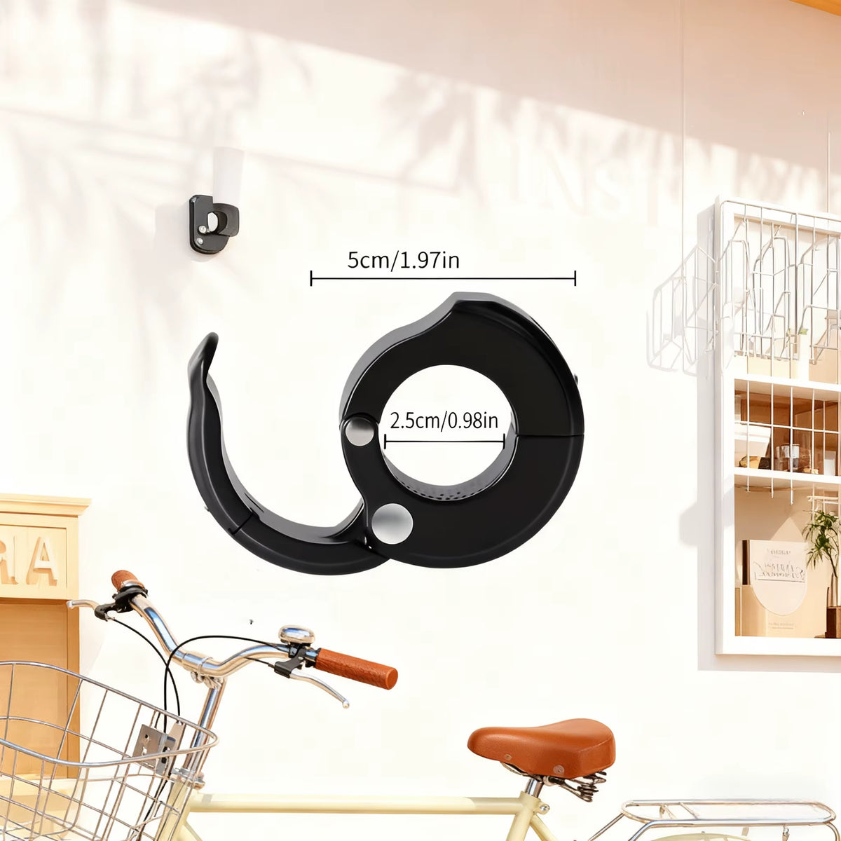 Multifunctional Bicycle Universal Hook, Universal Front-Mounted Hook for Electric Vehicles, Convenient Hook for Cycling Helmets and Shopping Bags, No-Drill Handlebar Hook for Mountain Bikes, Multifunctional Cycling Accessories, Electric Scooter Hook