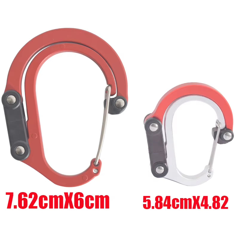 Hybrid Gear Clip - Carabiner Rotating Hook Clip Non-Locking Strong Clips for Camping Fishing Hiking Travel Backpack Out