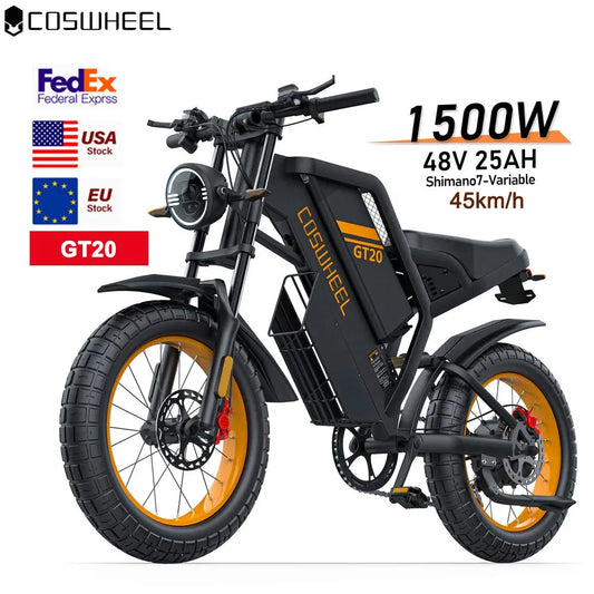 Electric Bike for Adult 2000W 60V Off-Road Motorcycle Mountain Bikes 20Inch Electric Bike Fatbike Motorcycles E-Bike