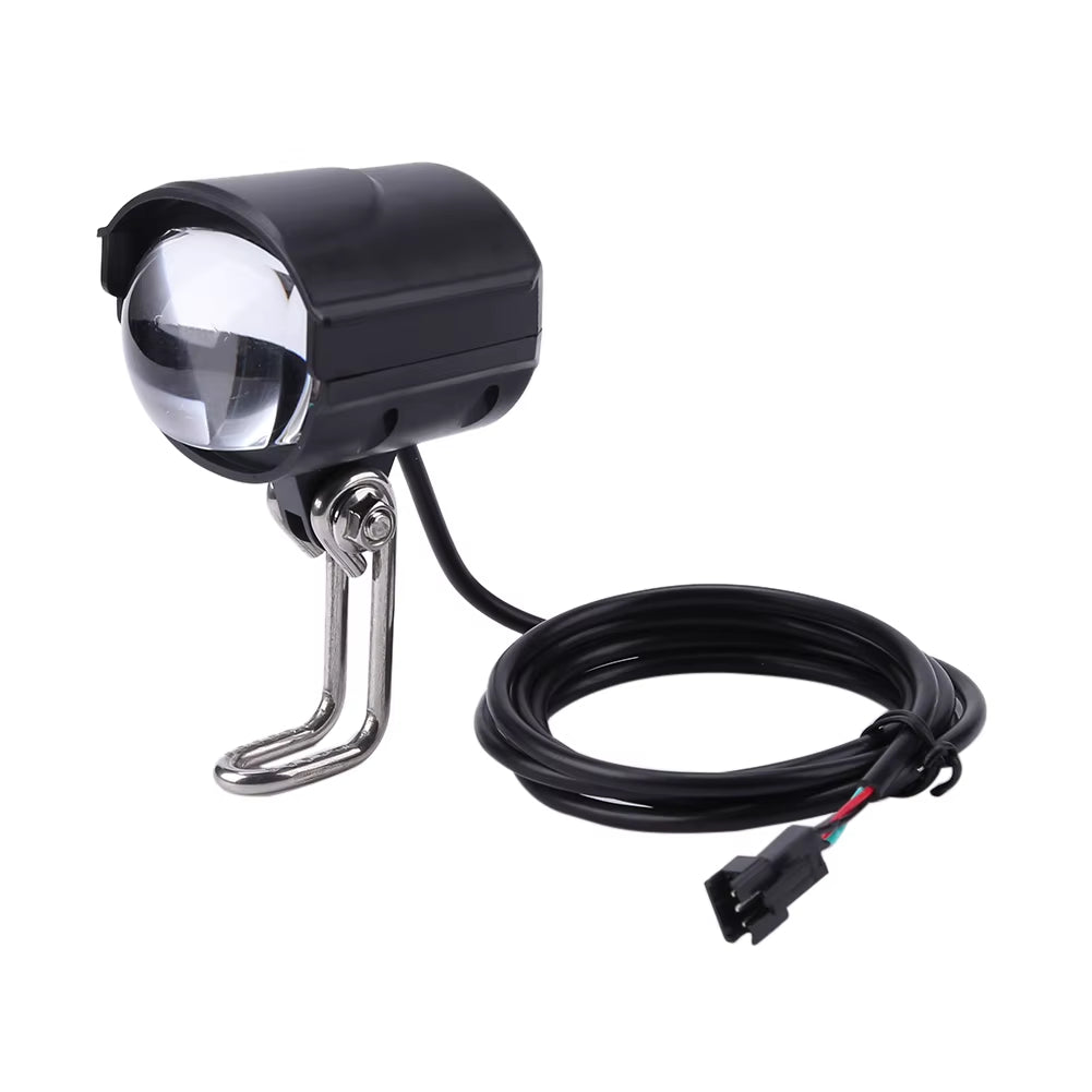 36/48/60V Electric Bicycle Light with Horn 18W 9 LED Electric Scooter LED Front Light Waterproof High Power Headlight for E-Bike