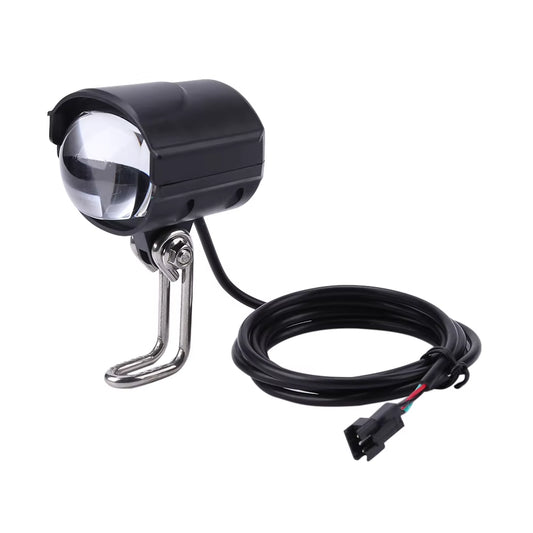 36/48/60V Electric Bicycle Light with Horn 18W 9 LED Electric Scooter LED Front Light Waterproof High Power Headlight for E-Bike