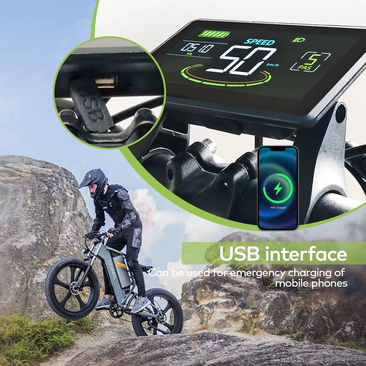 H6C Bicycle Computer Large Screen Led Cycling Computer Odometer Accurate Waterproof Bicycle Speedometer E Bike Accessories