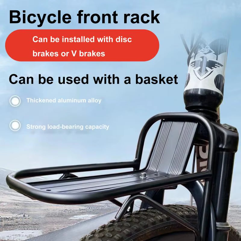 Cycle Front Luggage Racks, Stable Fixing Bracket for Mountain Bikes and Road Bikes