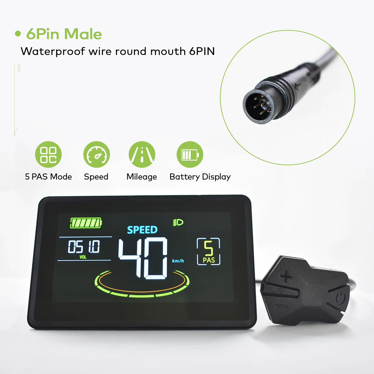 H6C Bicycle Computer Large Screen Led Cycling Computer Odometer Accurate Waterproof Bicycle Speedometer E Bike Accessories