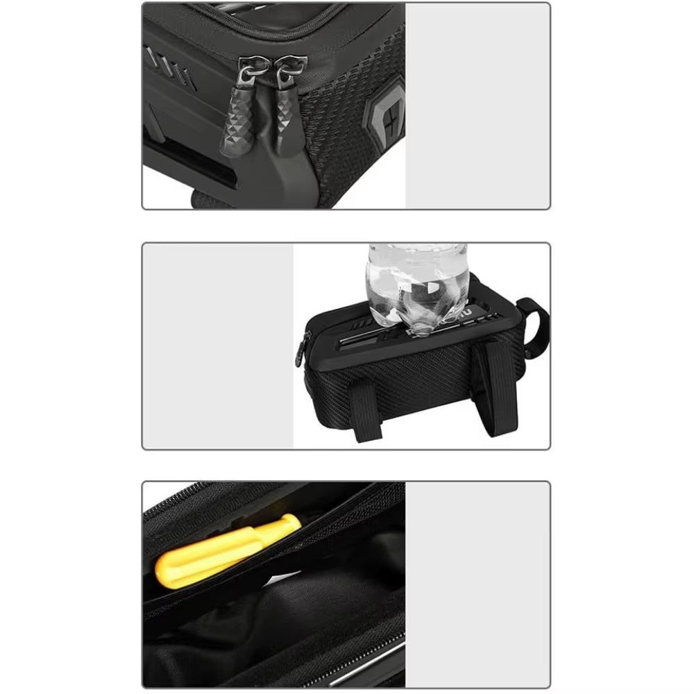Bike Phone Mount Bag Bike Front Frame Handlebar Bag Waterproof Bike Phone Holder Case Bicycle Accessories Pouch Sensitive Touch