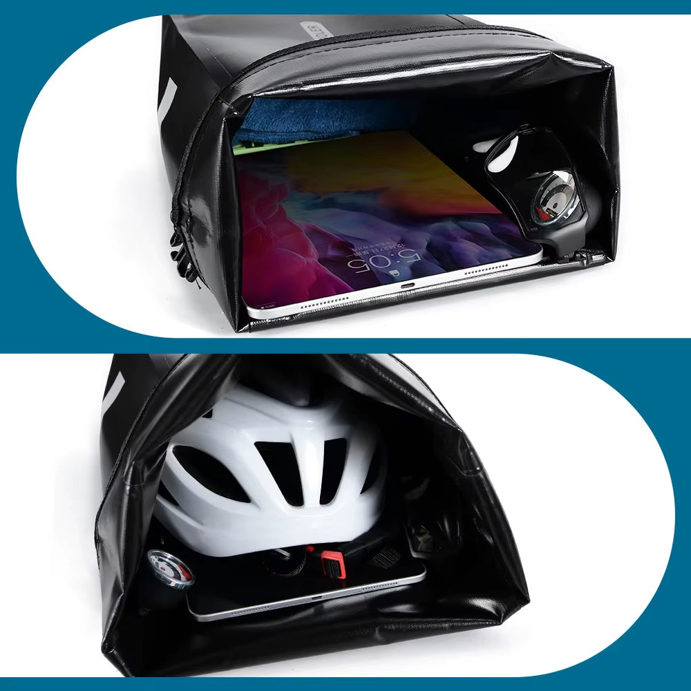 100%Waterproofbike Bag 20L Travel Cycling Bag Basket Bicycle Rear Rack Tail Seat Trunk Bag Bicycle Bag Panniers