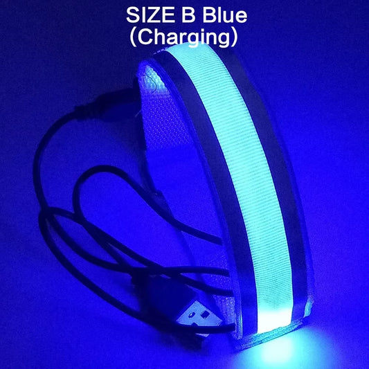 1PC USB Rechargeable LED Armband with Reflective Safety Strap for Night Running Cycling Outdoor Activities