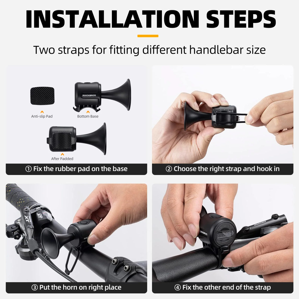 Bike Bell Electric Bike Horn Waterproof 120Db