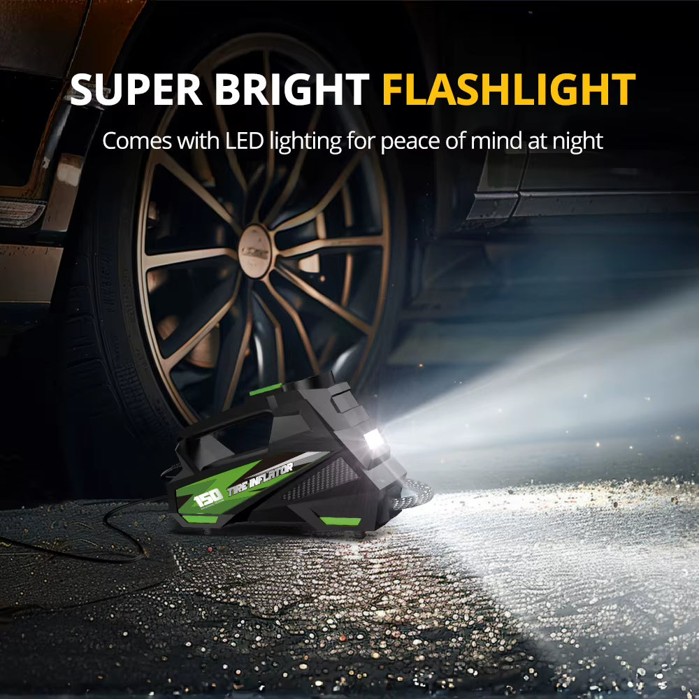 Car Air Pump Air Compressor 12V 150Psi Electric Wireless Portable Tire Inflator Pump for Motorcycle Bicycle Car Tyre Ball