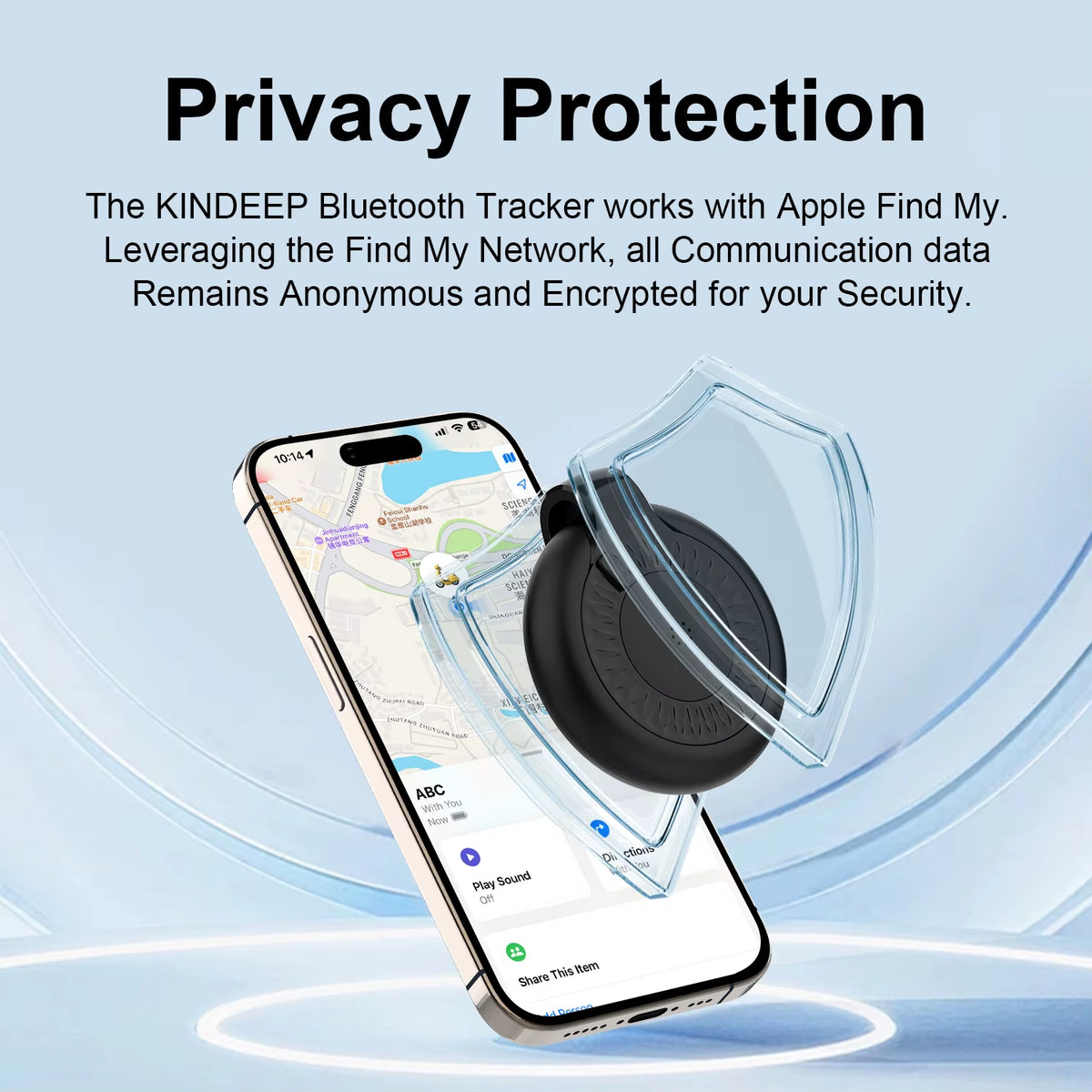 Bluetooth Tracker for Apple Devices anti Lost Key Finder for Keys, Bags, Bikes (Mfi Certified) Airtag Apple Find My