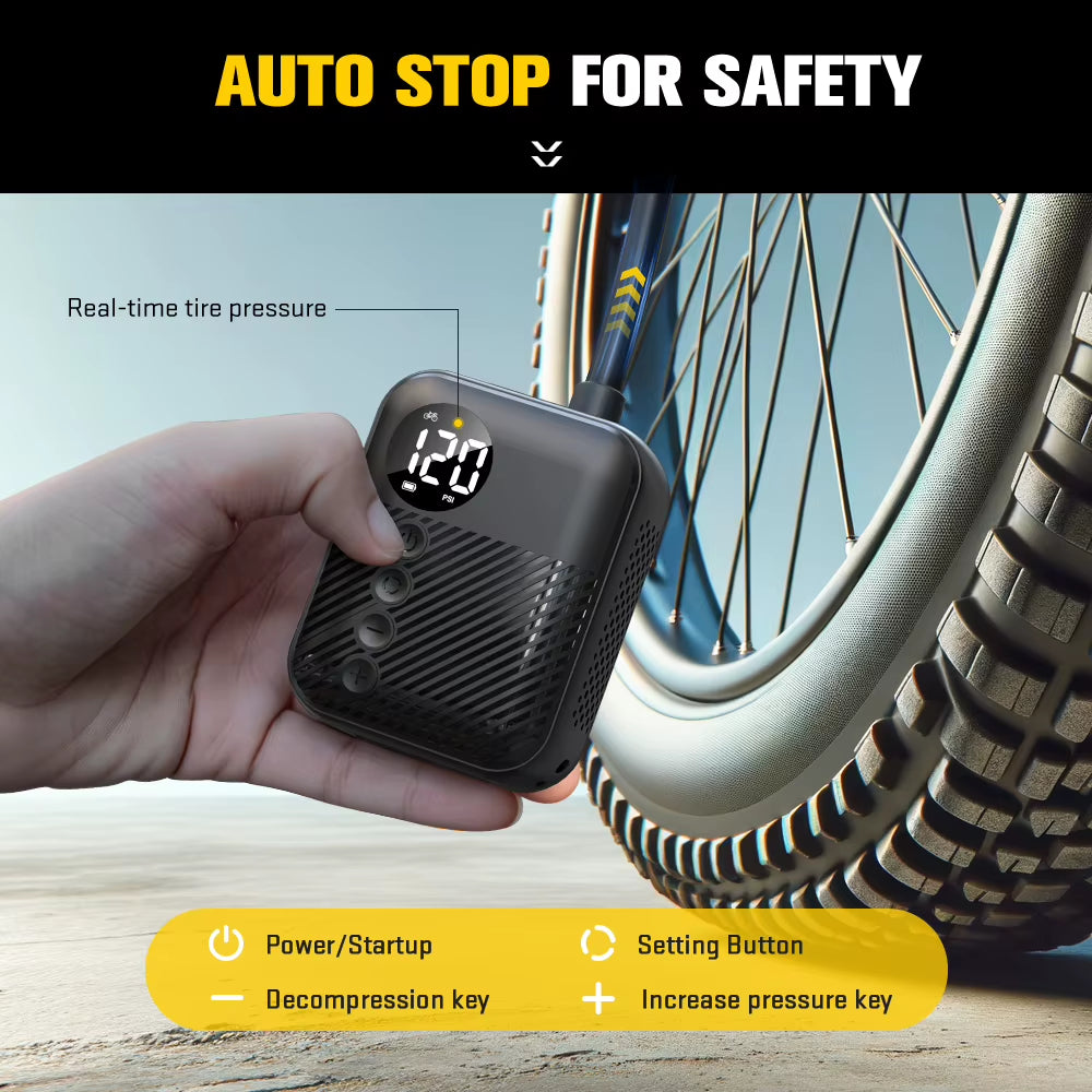 Car Exquisite Portable Mini Inflatable Treasure Suitable for Mountain Road Bicycle Motorcycle Car Inflator
