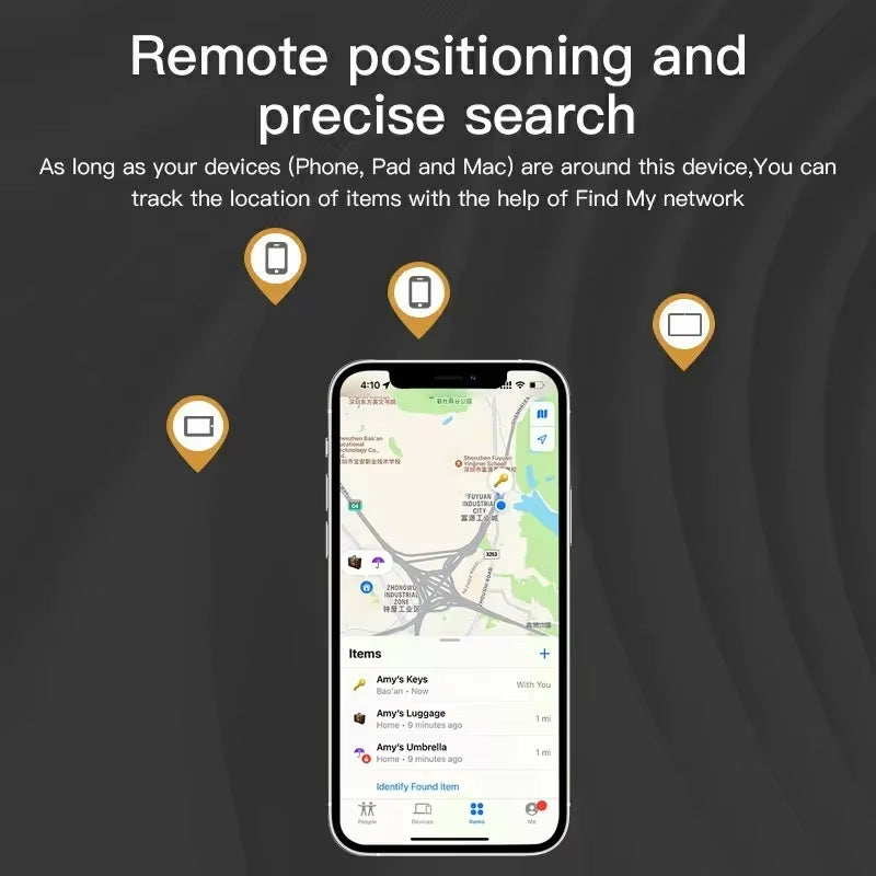 Bluetooth GPS Tracker for Air Tag Replacement for Apple Find My to Locate Bag Bottle Card Wallet Bike Keys Finder MFI Smart Itag