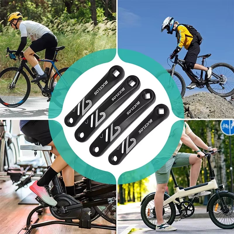 Bike 152/170/175MM Crank Arms Aluminum Alloy Bicycle Crank Durable High Strength Repair Crank for Spinning Electric Bike