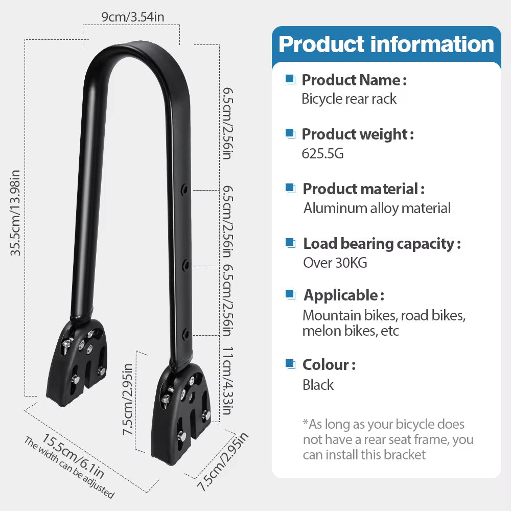 Waterproof Bicycle Front Fork Bag Portable Bike Bag Bikepacking Luggage Bag Bicycle Rear Shelf Bicycle Luggage Carrier