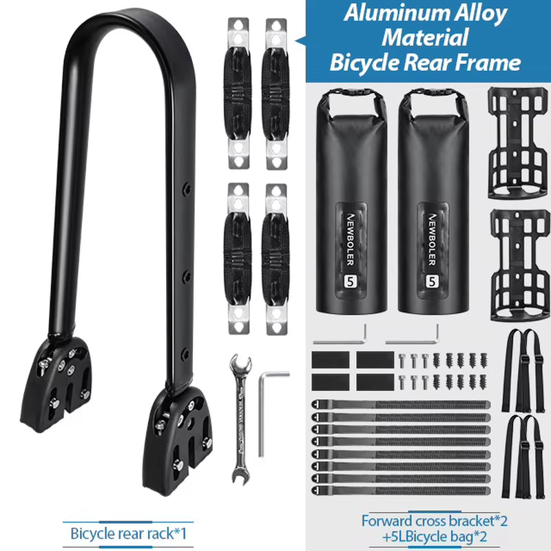 Waterproof Bicycle Front Fork Bag Portable Bike Bag Bikepacking Luggage Bag Bicycle Rear Shelf Bicycle Luggage Carrier