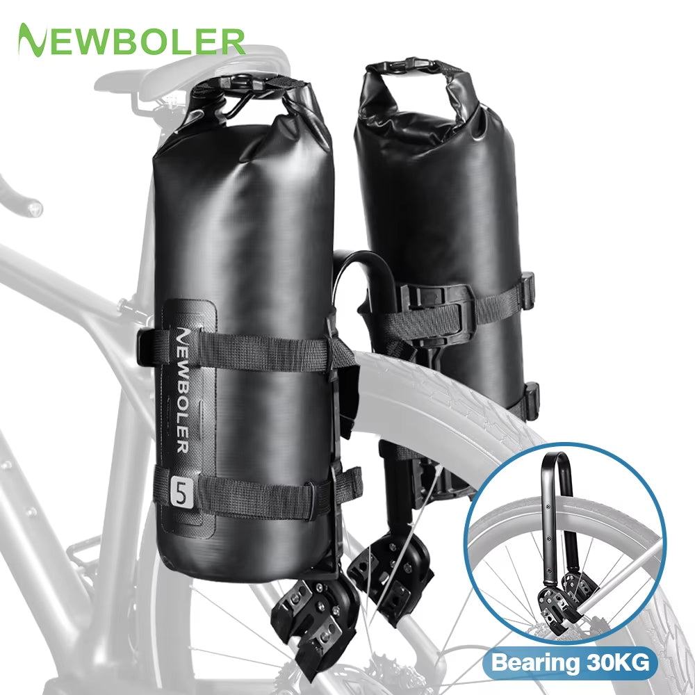 Waterproof Bicycle Front Fork Bag Portable Bike Bag Bikepacking Luggage Bag Bicycle Rear Shelf Bicycle Luggage Carrier