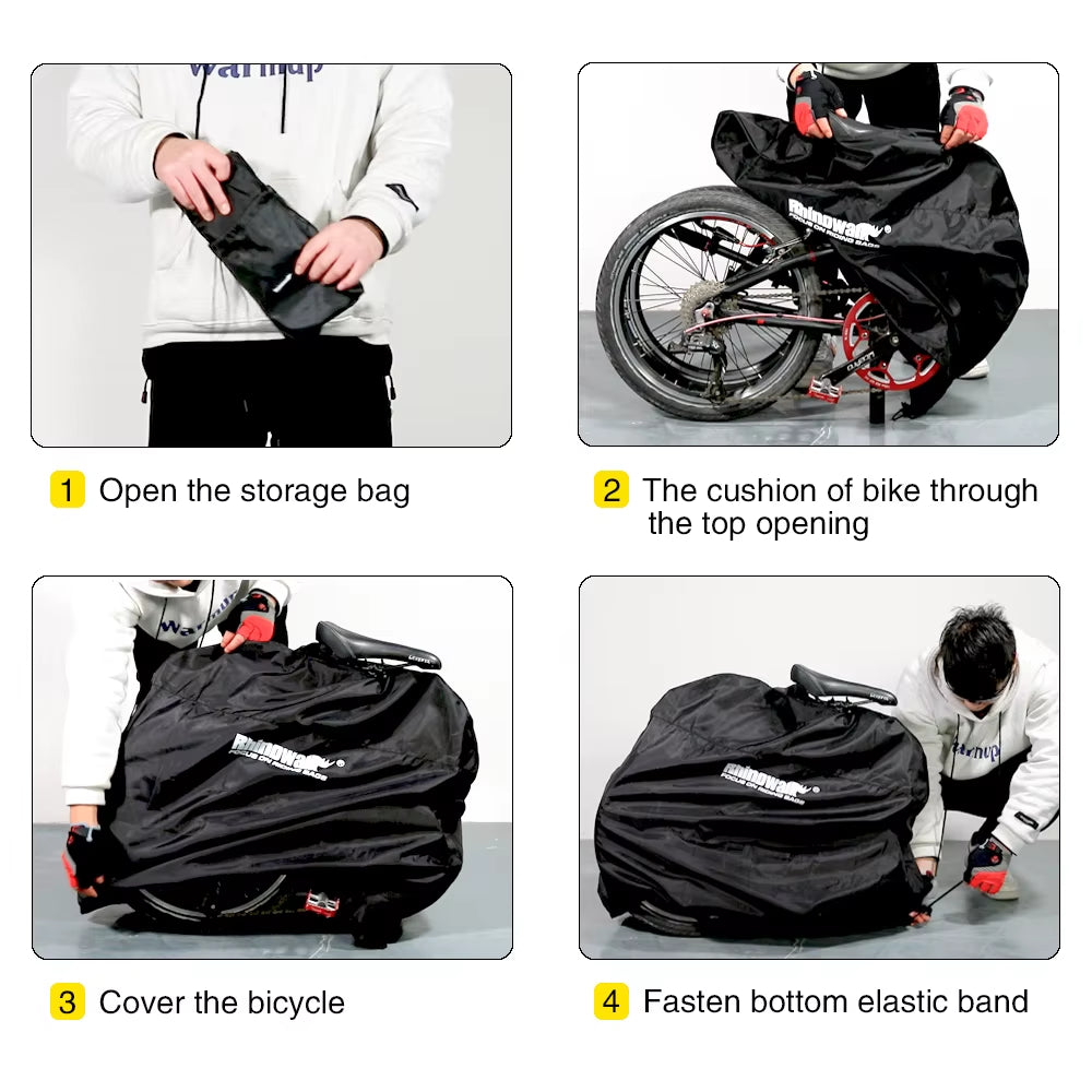 16-22 Inch Bike Cover Rainproof Lightweight Folding Bike Storage Bag Portable Bicycle Carry Bag Bicycle Accessory