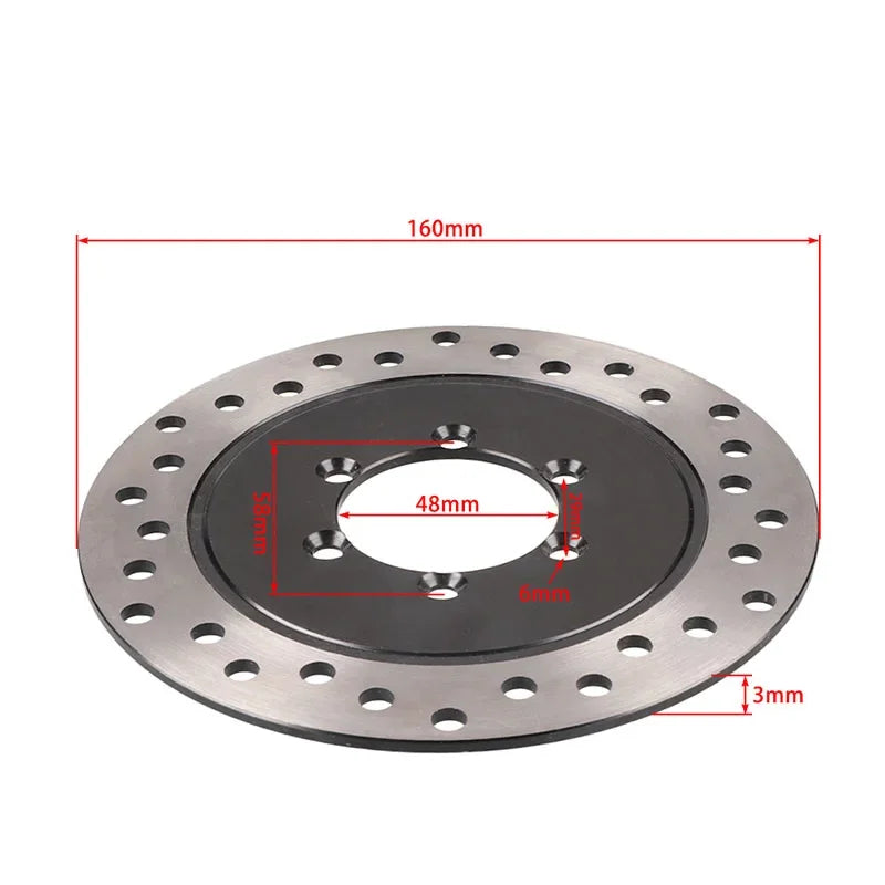 1Pc Disc Brake Rotor 160Mm for Electric Bike Scooter Electric Bike Moped GY6 Scooter DR20 Bicycle Accessories Thickened Rotor