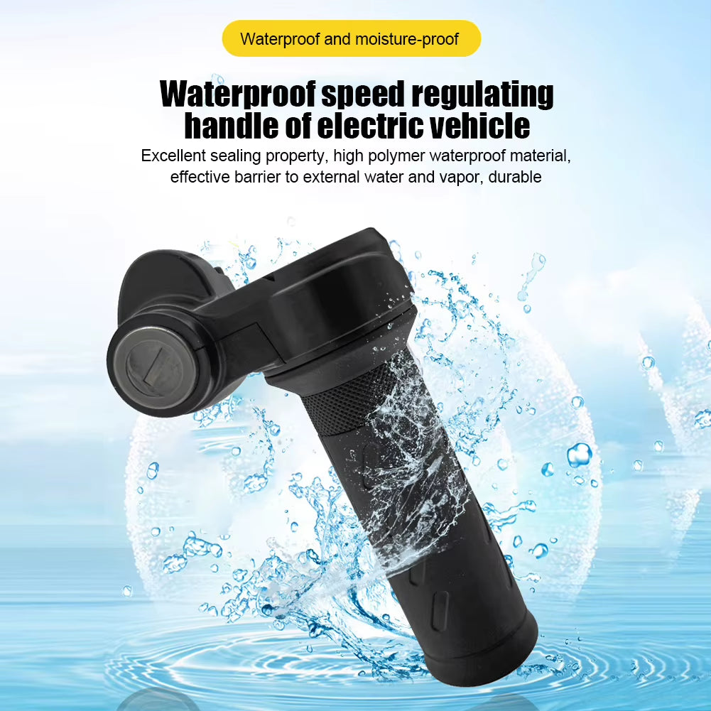 1 Pair E-Bike Throttle Grip Universal Electric Bicycle Scooter Twist Handlebar with Lock & Key ,Twist Accelerator Replacement