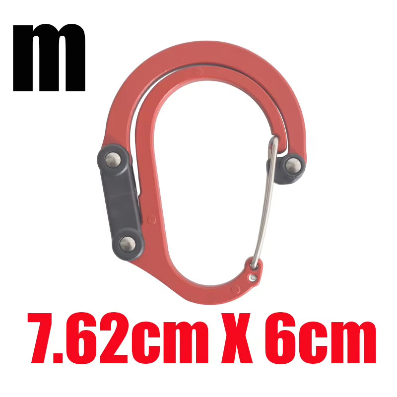 Hybrid Gear Clip - Carabiner Rotating Hook Clip Non-Locking Strong Clips for Camping Fishing Hiking Travel Backpack Out