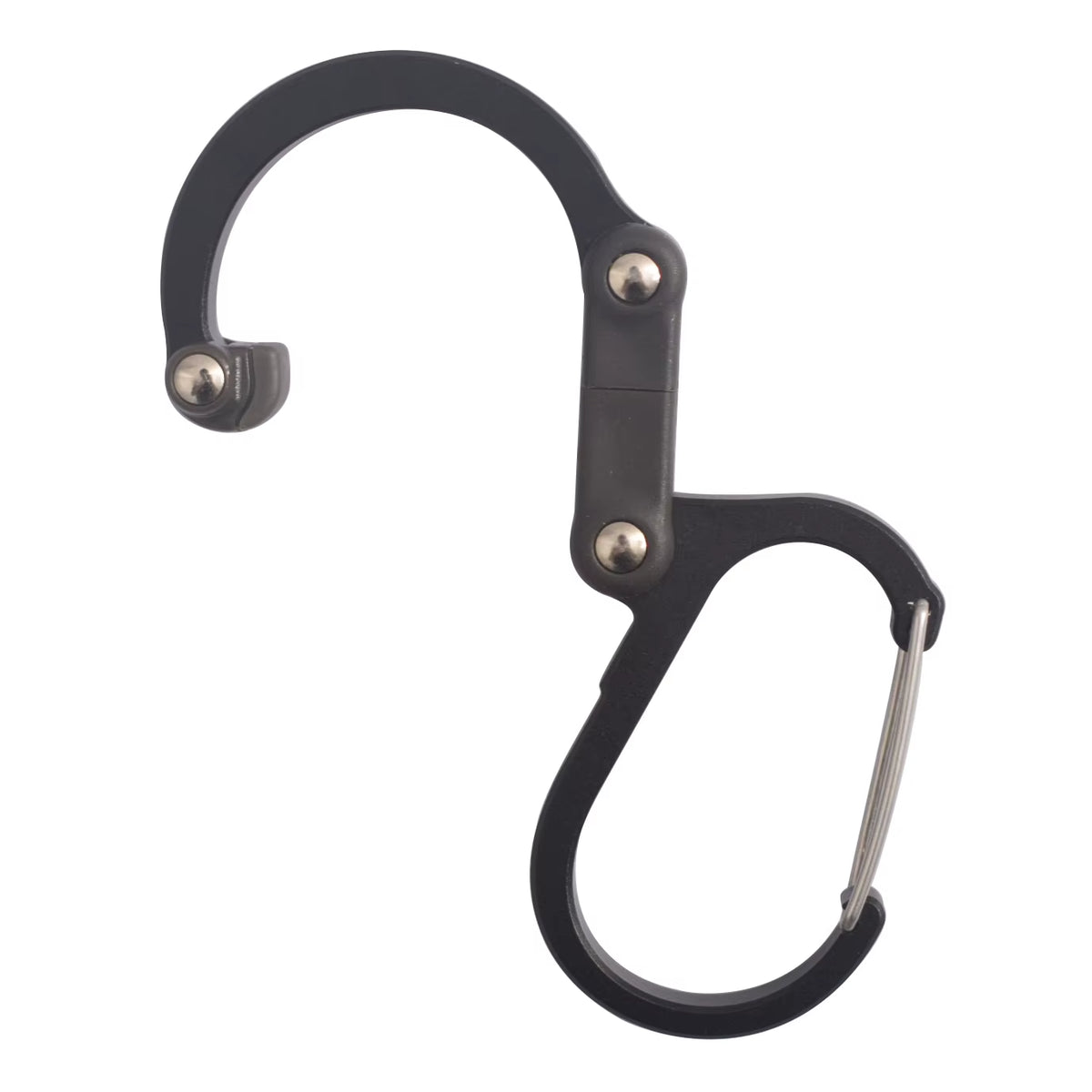 Hybrid Gear Clip - Carabiner Rotating Hook Clip Non-Locking Strong Clips for Camping Fishing Hiking Travel Backpack Out