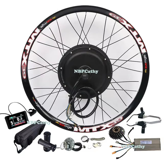 2000W Ebike Conversion Kit MTX39 Rim 2000W Electric Hub Motor Bike Kit Rear Wheel 52V Electric Bike Kit