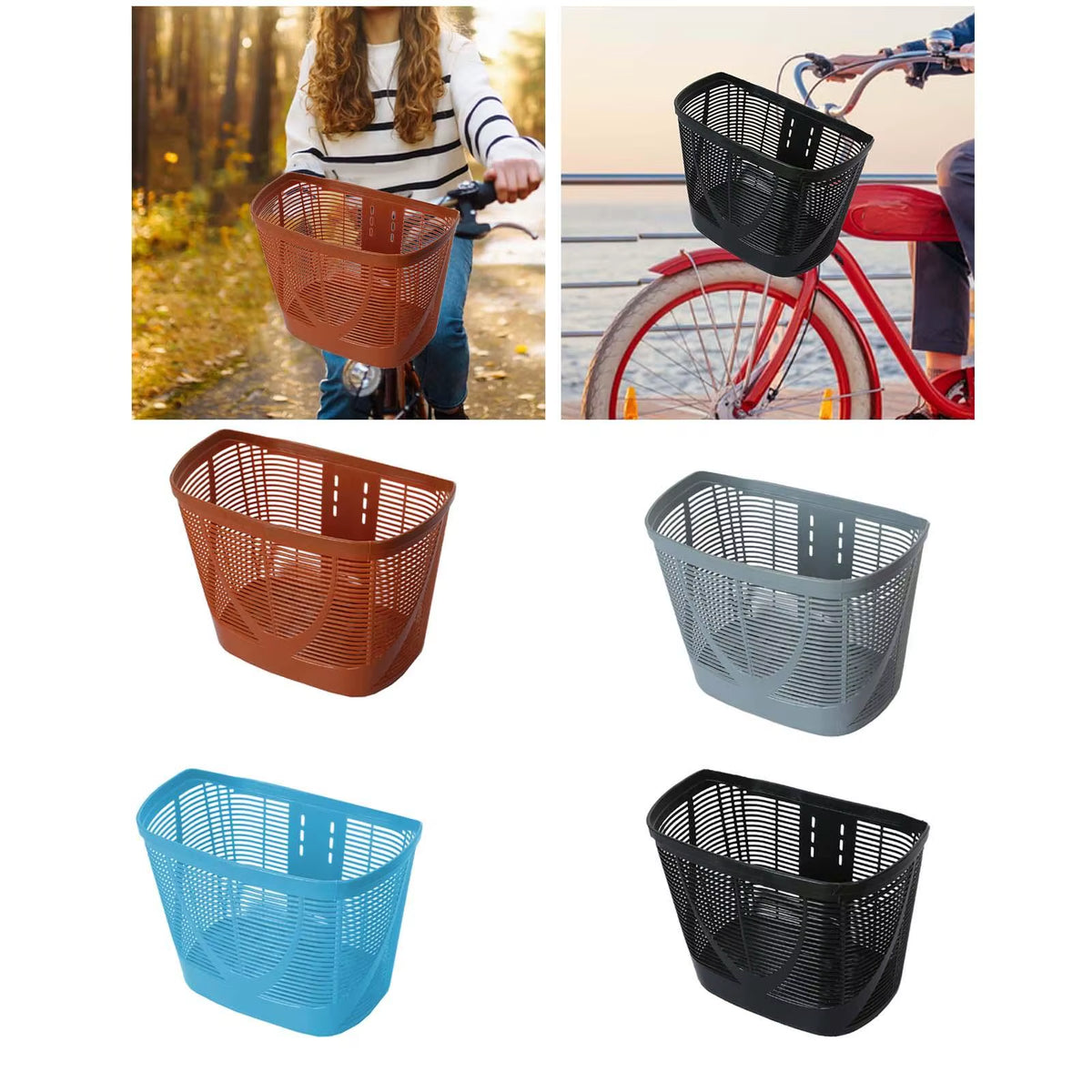 Bike Front Basket Holder Retro Design Multifunction Carrier Cycling Basket For