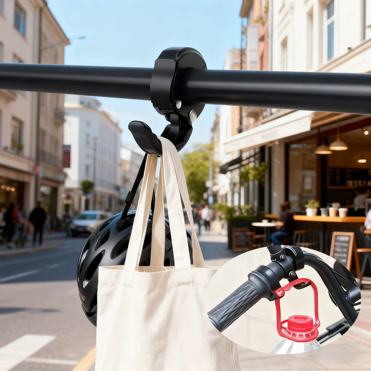 Multifunctional Bicycle Universal Hook, Universal Front-Mounted Hook for Electric Vehicles, Convenient Hook for Cycling Helmets and Shopping Bags, No-Drill Handlebar Hook for Mountain Bikes, Multifunctional Cycling Accessories, Electric Scooter Hook