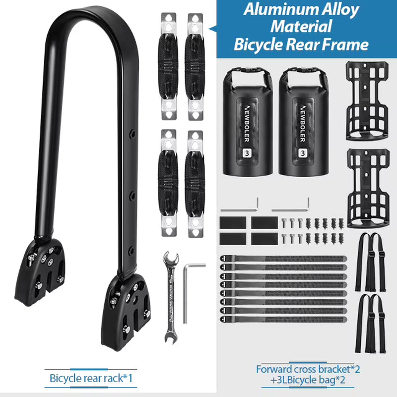 Waterproof Bicycle Front Fork Bag Portable Bike Bag Bikepacking Luggage Bag Bicycle Rear Shelf Bicycle Luggage Carrier