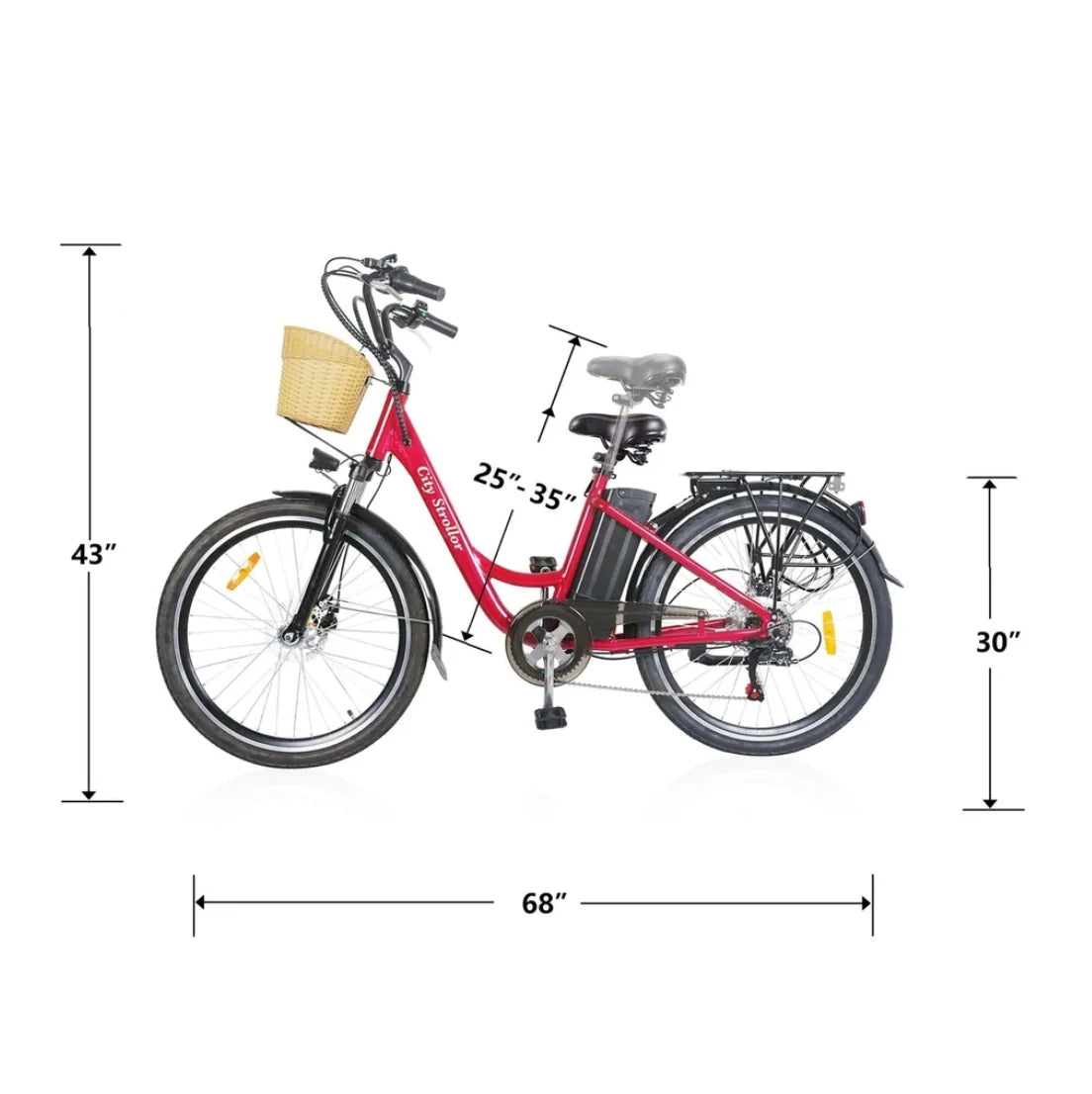 26" City Stroller 36V 250W Step through Electric Bike