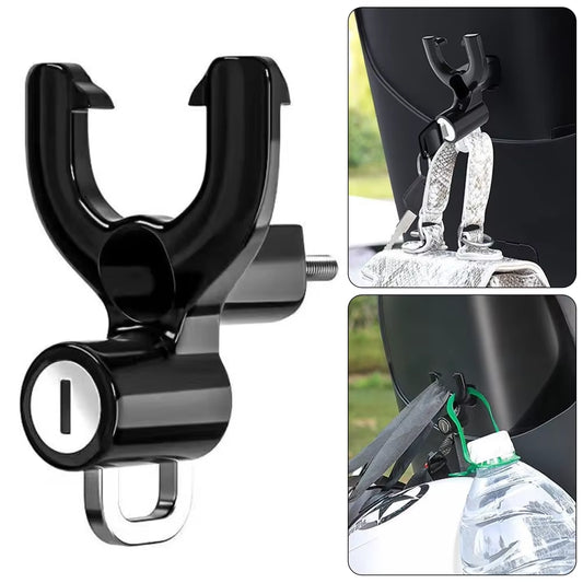 Universal Metal Motorcycle Helmet Lock Bike Handlebar Helmet Anti-Theft Safety Lock Accessories Wih Hooks and Two Keys