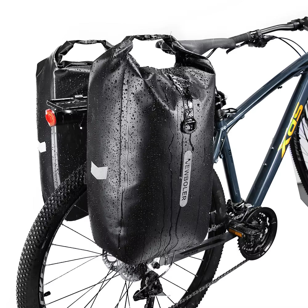 100%Waterproofbike Bag 20L Travel Cycling Bag Basket Bicycle Rear Rack Tail Seat Trunk Bag Bicycle Bag Panniers