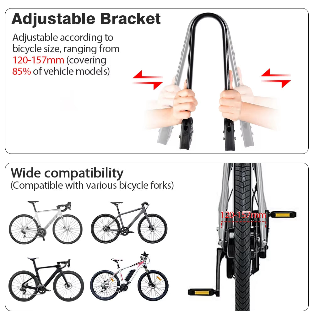 Waterproof Bicycle Front Fork Bag Portable Bike Bag Bikepacking Luggage Bag Bicycle Rear Shelf Bicycle Luggage Carrier
