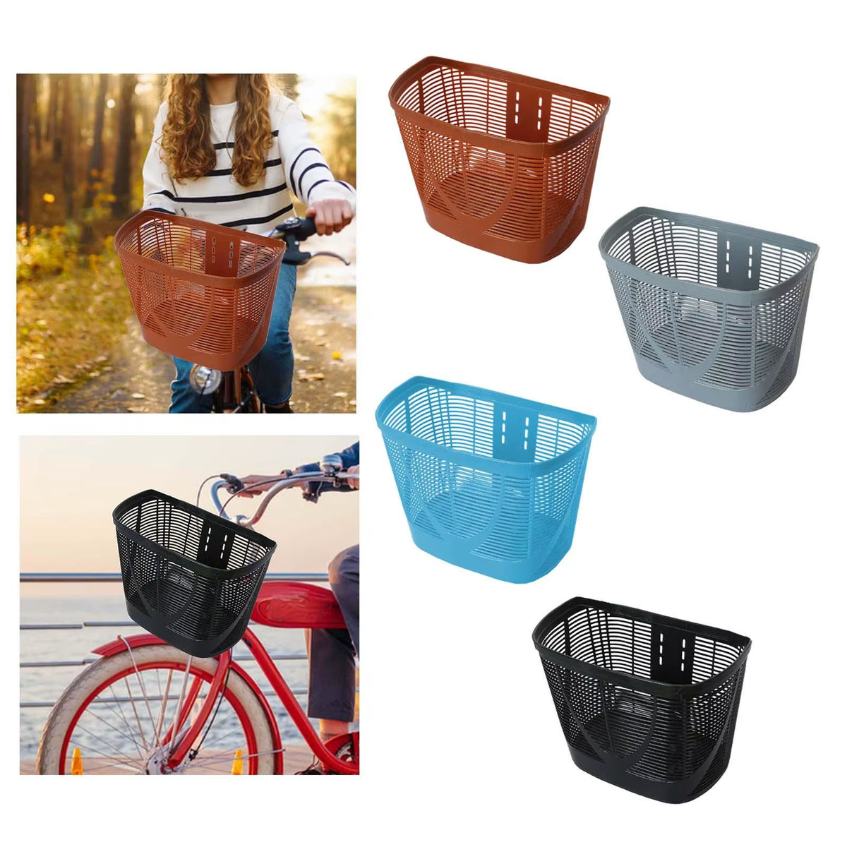 Bike Front Basket Holder Retro Design Multifunction Carrier Cycling Basket For