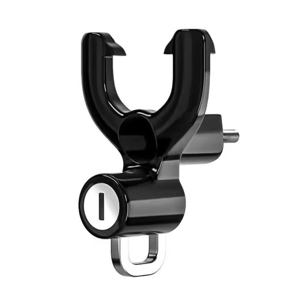 Universal Metal Motorcycle Helmet Lock Bike Handlebar Helmet Anti-Theft Safety Lock Accessories Wih Hooks and Two Keys